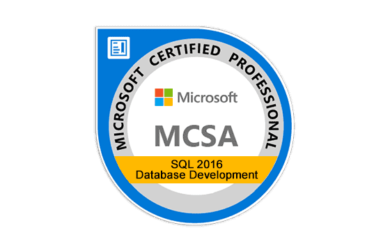 MCSA: SQL 2016 Database Development Exams